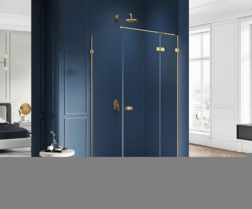 Душевой уголок New Trendy AVEXA Gold EXK-1769 120х90 стекло прозрачное профиль золото без поддона - фото 2