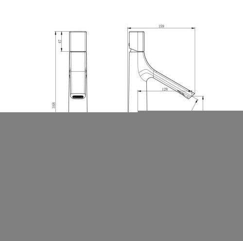 Смеситель для раковины Wonzon & Woghand The one WW-H1011-MB на столешницу черный - фото 5