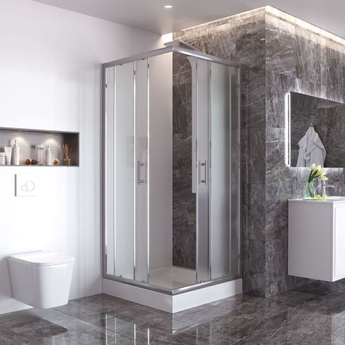 Душевой уголок Taliente TA-09092-1MP 90х90 стекло прозрачное профиль хром без поддона - фото 3