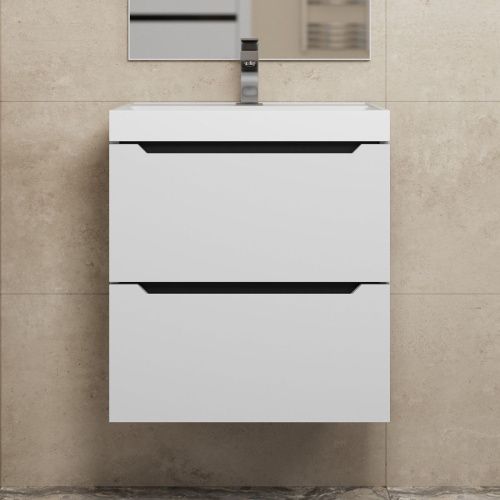 Тумба под раковину Uperwood Tanos 2191020002 50х50 подвесная цвет белый - фото 3