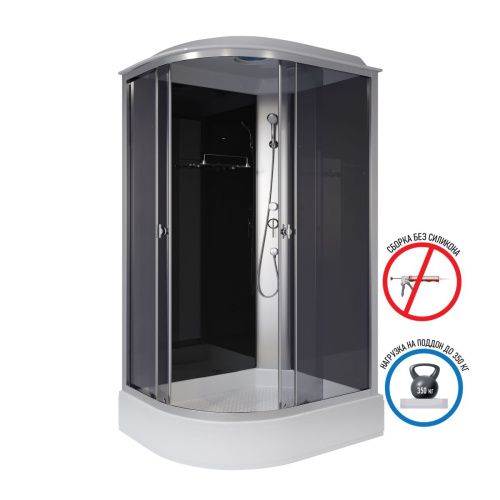 Душевая кабина Niagara Eco E120/80/26R/TN 120х80 асимметричная с крышей ориентация правая