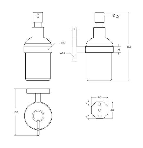 Дозатор Cezares RELAX RELAX-SOIS-V-IN - фото 2
