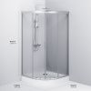Душевой уголок Am.Pm Gem W90G-401-100WT 100х100 стекло прозрачное профиль хром без поддона