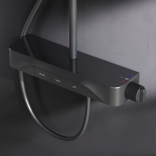 Душевая стойка Am.Pm Func F078F222 настенная цвет черный с термостатом - фото 4