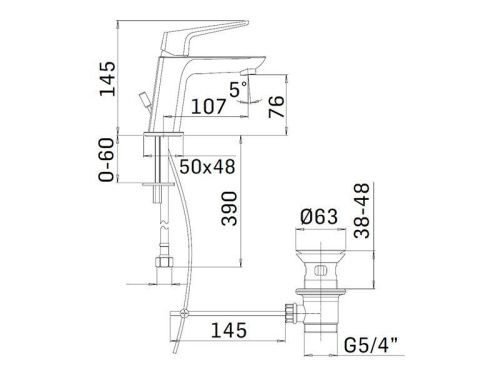 Смеситель для раковины Mamoli Spartaco 492100009051 на столешницу хром - фото 2