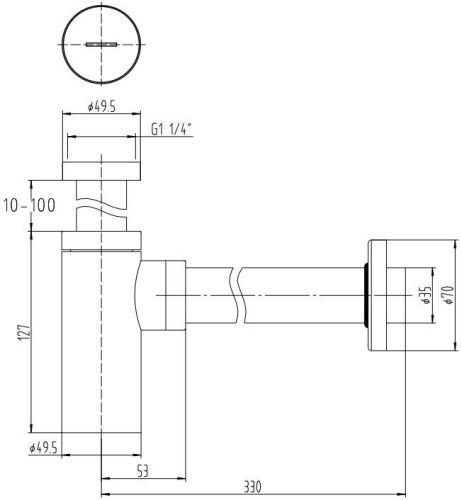 Сифон для раковины Allen Brau Priority 5.31025-31 черный - фото 2