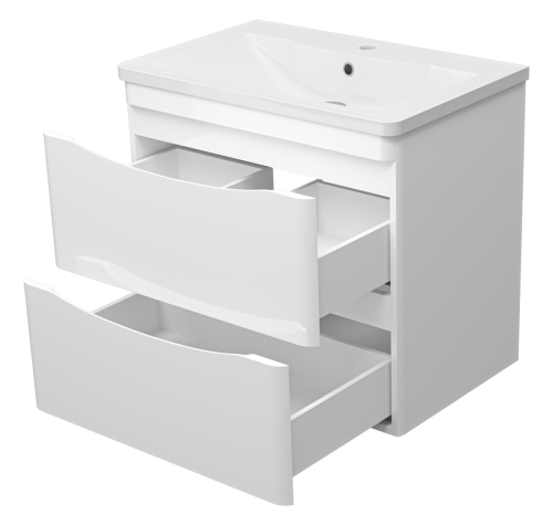 Тумба под раковину Misty Атлантик П-Атл-01070-011П2Я 70х50 подвесная цвет белый - фото 4