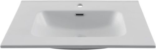 Раковина керамическая Aquanet Flat 00330430 70х50 полувстраиваемая цвет белый 1 отверстие под смеситель - фото 4