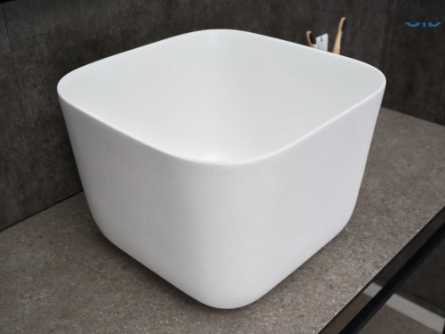 Раковина керамическая Gid Creativo 51234 40х40 накладная цвет белый без отверстий под смеситель - фото 5