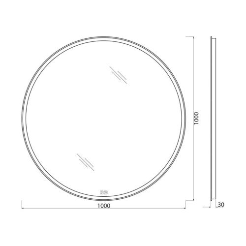 Зеркало с подсветкой BelBagno SPC-RNG-1000-LED-TCH-WARM 100х100 подвесное - фото 5
