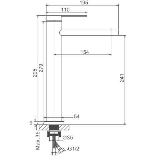 Смеситель BELZ B11813-7 на раковину черный - фото 2