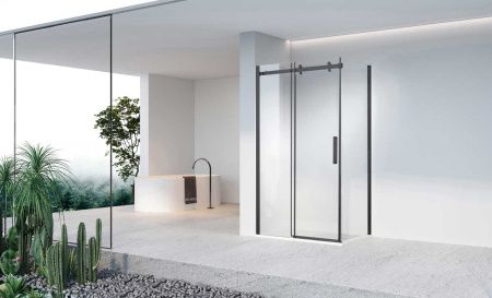 Душевой уголок Vincea Como-N VSR-4CN1013CLB 130х100 стекло прозрачное профиль черный без поддона