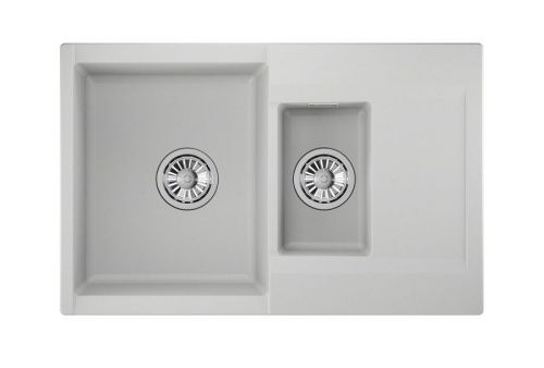 Кухонная мойка Granula 7808, АРКТИК 80х50 цвет белый поверхность матовая - фото 2