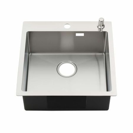 Кухонная мойка Melana ProfLine MLN-R5050HK+дозатор 50х50 цвет серый поверхность матовая