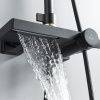 Душевая стойка Rose R1896H-6 настенная цвет черный с термостатом