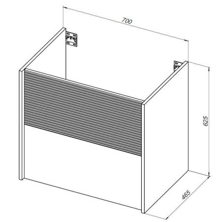Тумба под раковину Aquanet Вита 00330476 70х50 подвесная цвет белый
