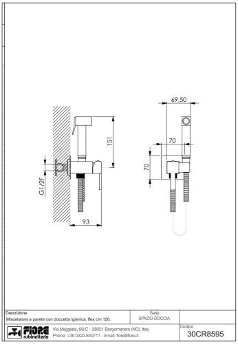 Гигиенический душ со смесителем Fiore Shower 30NN8595 черный - фото 2