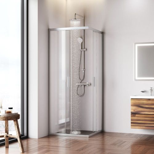 Душевой уголок Am.Pm Gem W90G-403-8080-MT 80х80 стекло прозрачное профиль хром без поддона - фото 3