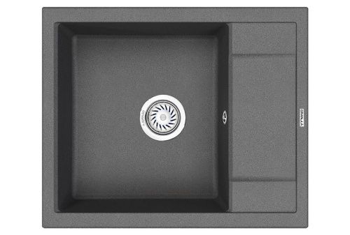 Кухонная мойка Granula 6002, ГРАФИТ 60х50 цвет черный поверхность матовая