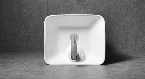 Раковина из сантехнического фарфора Cerutti SPA CT7830 40х40 напольная цвет белый 1 отверстие под смеситель - фото 5