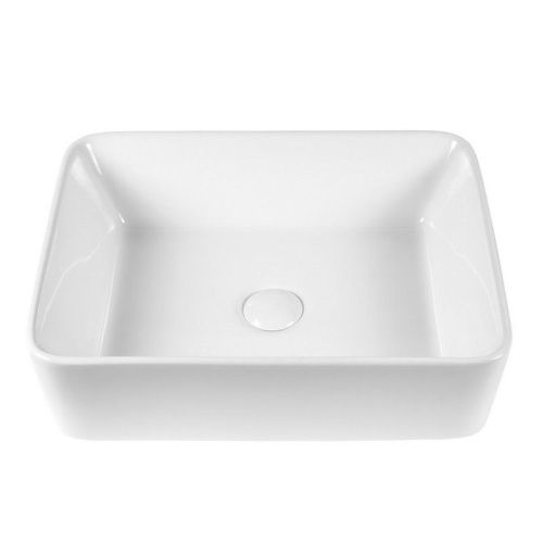 Раковина из сантехнического фарфора Bond Cube S54-480 50х40 накладная цвет белый без отверстий под смеситель - фото 4