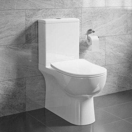 Унитаз напольный с бачком Bond Oval F02-00 белый с сиденьем безободковый душевой смыв - фото 3