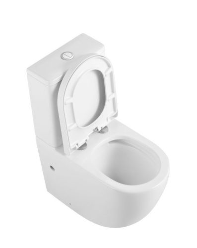 Унитаз-компакт напольный с бачком Iberica Blanca Bilbao alto IB.BLA.121.1B1 белый с сиденьем микролифт безободковый каскадный смыв - фото 5