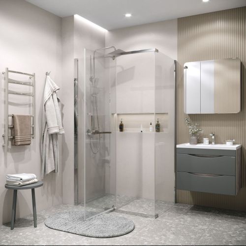 Душевой уголок Grossman Pragma 120.K33.03.1290.10.00 120х90 стекло прозрачное профиль хром без поддона - фото 5