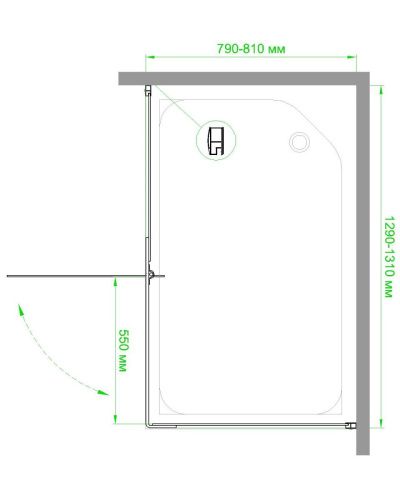 Душевой уголок Royal Bath HPVD RB8130HPVD-T 130х80 стекло прозрачное профиль белый без поддона - фото 4