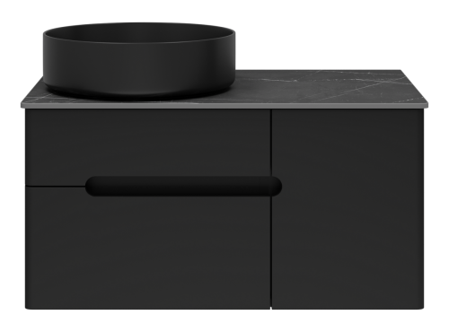 Тумба под раковину Misty Роял П-Роя-01080-021П2Я 80х50 подвесная цвет черный - фото 2
