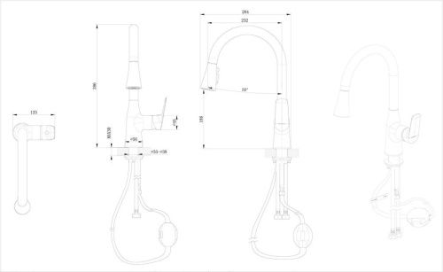 Смеситель для кухни Bravat F7460564CP-ENG на столешницу хром - фото 2