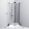 Душевой уголок Am.Pm Like W83G-333-095CT 95х95 стекло прозрачное профиль хром без поддона