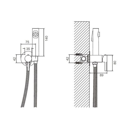 Гигиенический душ со смесителем Belz B804 B55804 хром - фото 3