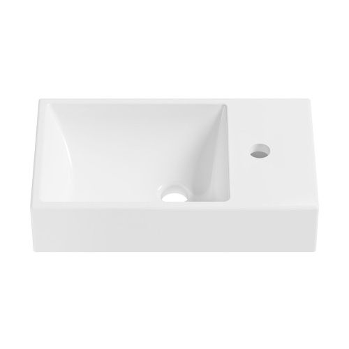 Раковина из сантехнического фарфора Wellsee WC Area 151803000 50х30 накладная цвет белый 1 отверстие под смеситель