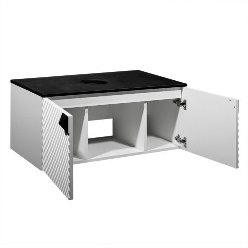 Тумба под раковину Runo Андорра 00-00002018 90х50 подвесная цвет белый - фото 2