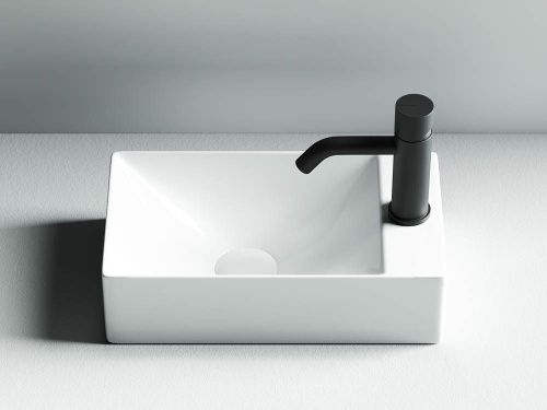 Раковина из сантехнического фарфора Ceramica Nova ELEMENT CN5007 40х20 подвесная цвет белый 1 отверстие под смеситель - фото 4