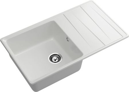 Кухонная мойка Granfest Level LV-860L иней 85х50 цвет белый поверхность матовая