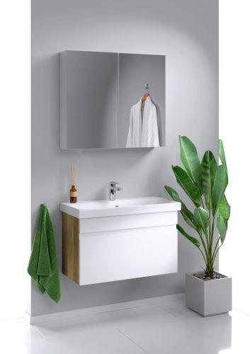 Тумба под раковину Aqwella Y SRT0108DB 80х40 подвесная цвет коричневый - фото 3