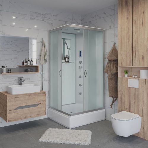 Душевая кабина Niagara Classic 330844QF 100х80 прямоугольная с крышей ориентация универсальная - фото 3