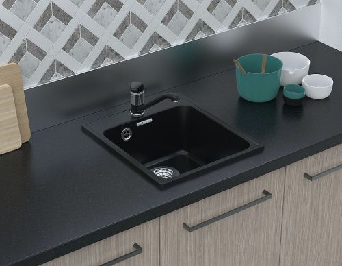 Кухонная мойка Granfest Quarz 17 песочный 50х40 цвет бежевый поверхность матовая - фото 3