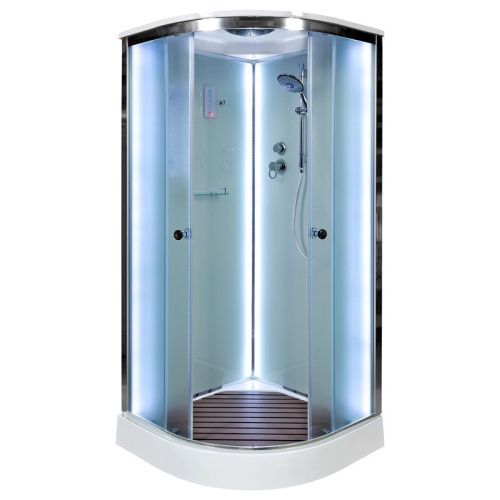 Душевая кабина AvaCan D09SLED 90х90 четверть круга с крышей ориентация универсальная - фото 2