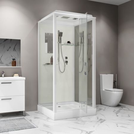 Душевая кабина Niagara Standart ST80/15Q 80х80 квадратная с крышей ориентация универсальная