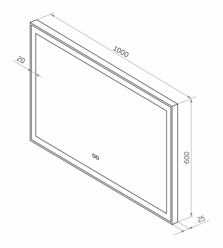 Зеркало с подсветкой Misty Зеркала (сенсорные) ВЕР-02-100/60-14 100х60 подвесное - фото 5