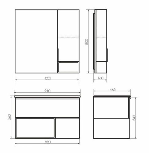 Тумба с раковиной Comforty Франкфурт 00-00007342CF 90х50 подвесная цвет серый - фото 2