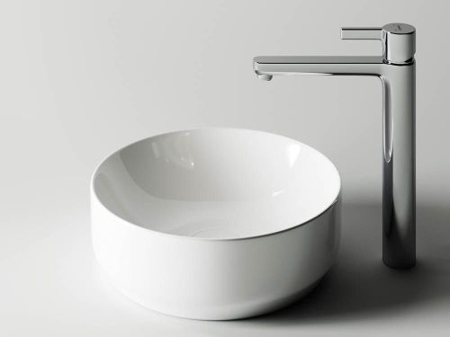 Раковина из сантехнического фарфора Ceramica Nova ELEMENT CN6005 40х40 накладная цвет белый без отверстий под смеситель - фото 4