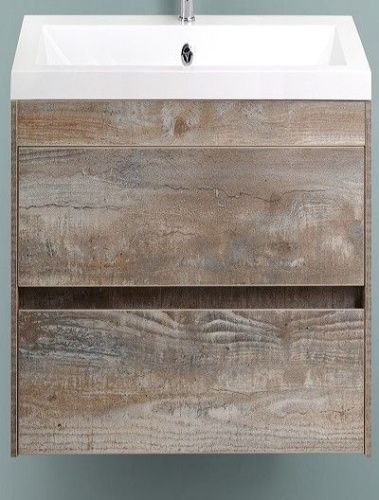 Тумба под раковину Art&Max FAMILY Family-400-2C-SO-PE 40х40 подвесная цвет серый - фото 2