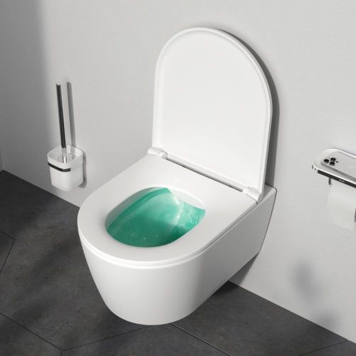 Унитаз подвесной Am.Pm Func C8F1700MWSC белый с сиденьем микролифт безободковый каскадный смыв - фото 3