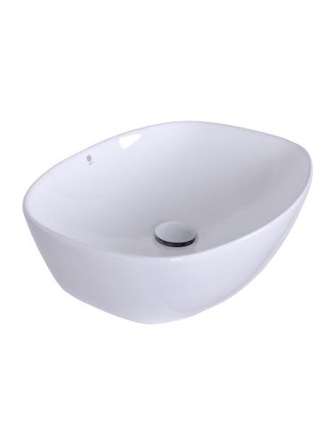 Раковина из сантехнического фарфора Orange B08-500W 50х40 накладная цвет белый - фото 4