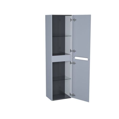 Шкаф-пенал Iddis Edifice EDI40L0i97 40х150 подвесной цвет серый - фото 2