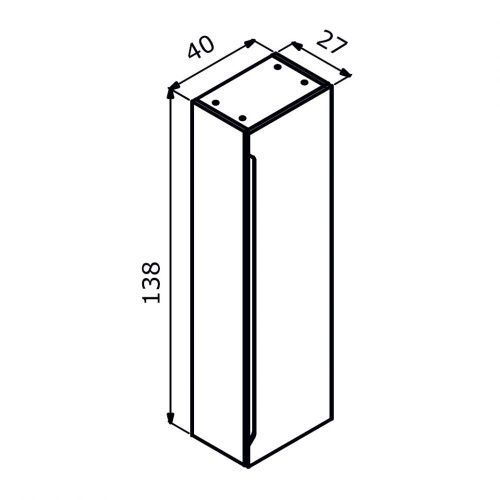 Шкаф-пенал Orka Malta 3001297 40х140 подвесной цвет серый - фото 3